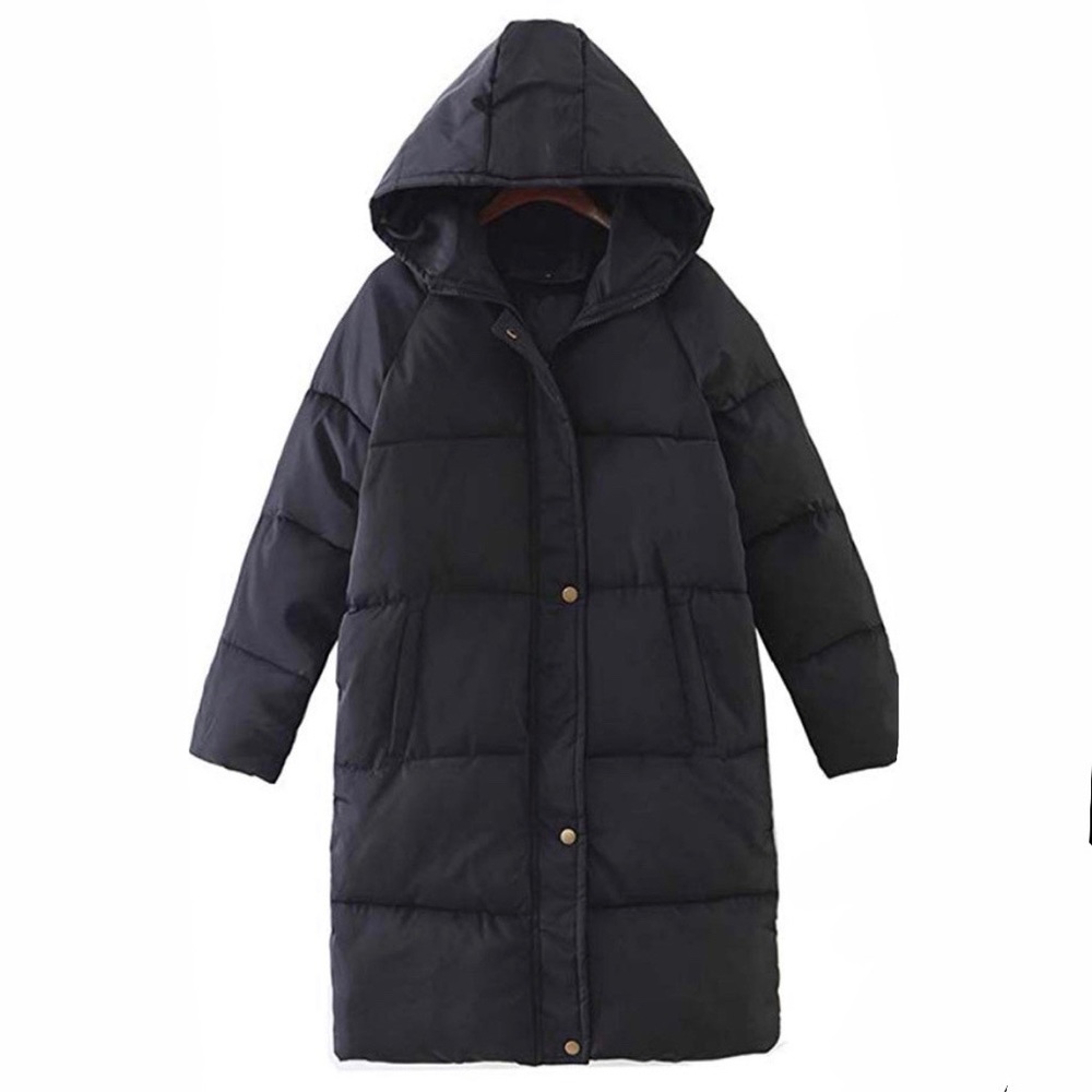 Long Oversize Hood Down Puffer Jacket Coat Woman